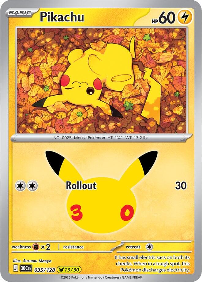 Pikachu (035/128) [Mega Evolution: 30th Celebration] | L.A. Mood Comics and Games