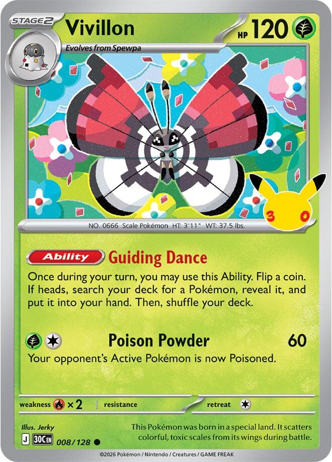 Vivillon (008/128) [Mega Evolution: 30th Celebration] | L.A. Mood Comics and Games