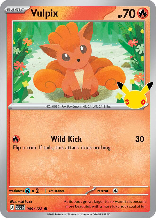 Vulpix (009/128) [Mega Evolution: 30th Celebration] | L.A. Mood Comics and Games
