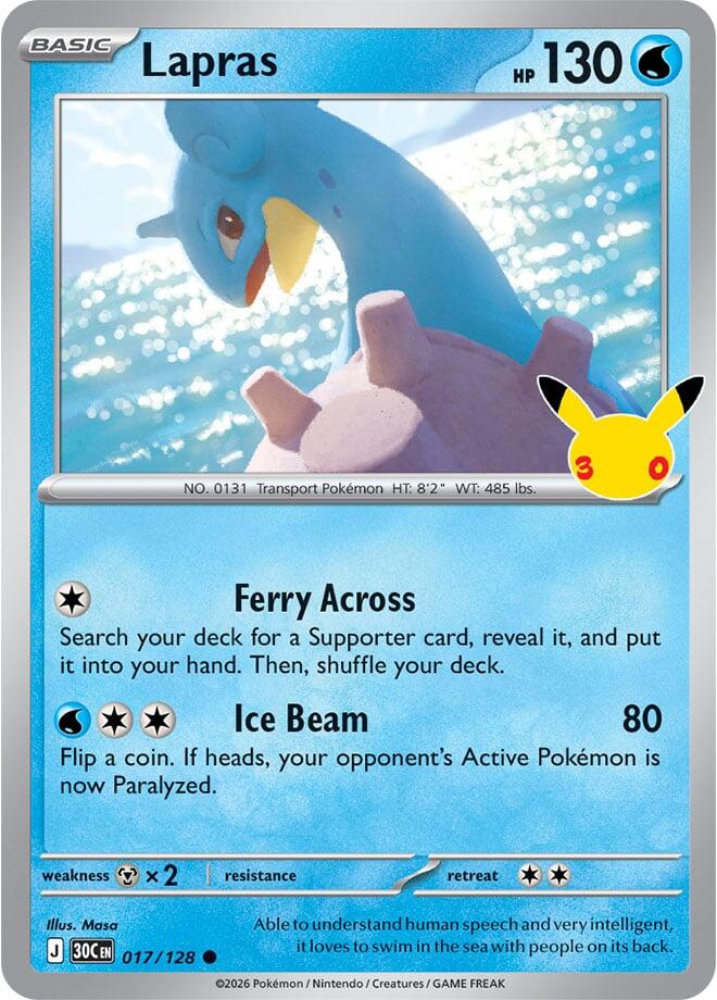 Lapras (017/128) [Mega Evolution: 30th Celebration] | L.A. Mood Comics and Games