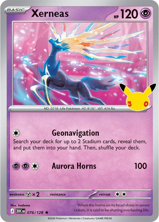 Xerneas (076/128) [Mega Evolution: 30th Celebration] | L.A. Mood Comics and Games