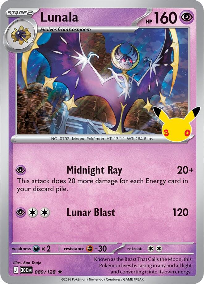 Lunala (080/128) [Mega Evolution: 30th Celebration] | L.A. Mood Comics and Games