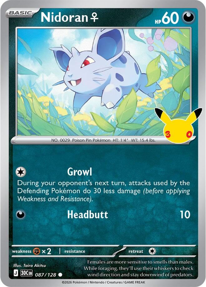 Nidoran F (087/128) [Mega Evolution: 30th Celebration] | L.A. Mood Comics and Games
