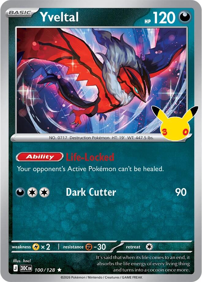 Yveltal (100/128) [Mega Evolution: 30th Celebration] | L.A. Mood Comics and Games
