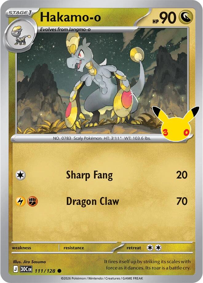Hakamo-o (111/128) [Mega Evolution: 30th Celebration] | L.A. Mood Comics and Games