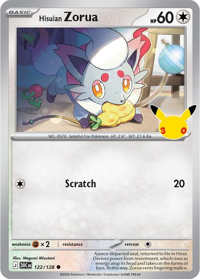 Hisuian Zorua (122/128) [Mega Evolution: 30th Celebration] | L.A. Mood Comics and Games
