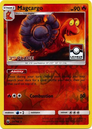 Magcargo (24/168) (League Promo 3rd Place) [Sun & Moon: Celestial Storm] | L.A. Mood Comics and Games