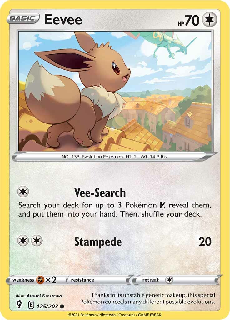 Eevee (125/203) [Sword & Shield: Evolving Skies] | L.A. Mood Comics and Games
