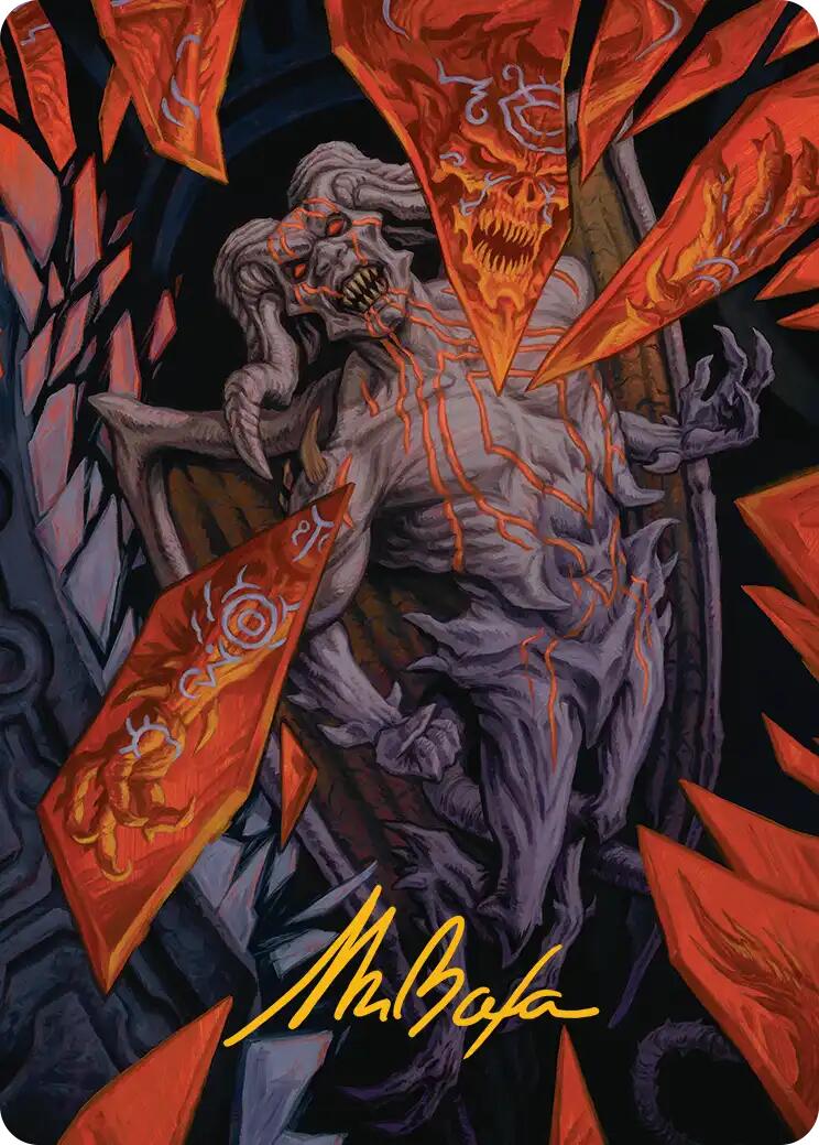 Curse-Marred Demon Art Card (Gold-Stamped Signature) [Reality Fracture Art Series] | L.A. Mood Comics and Games