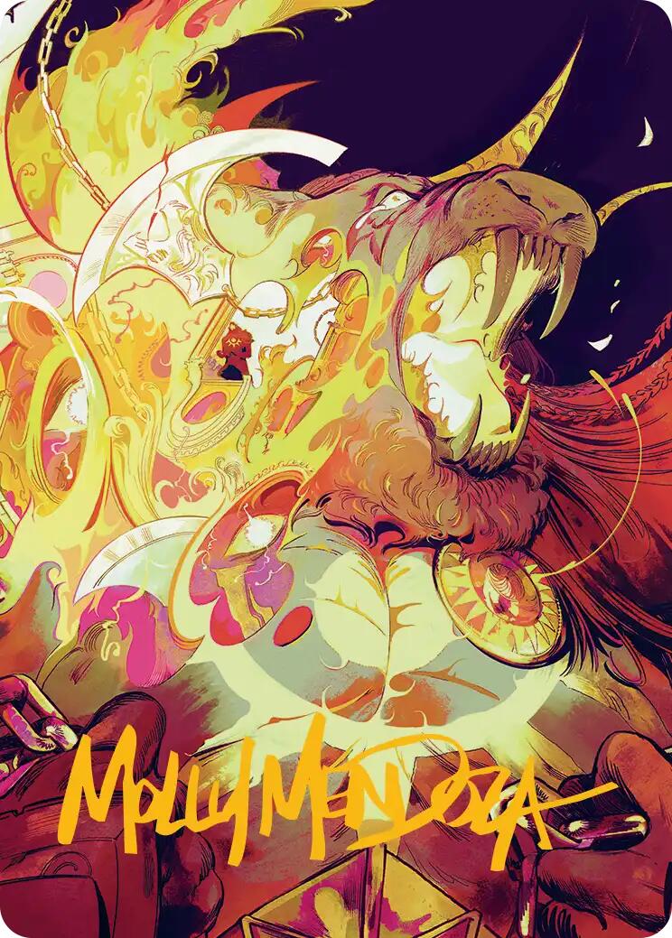 Ajani's Anguish Art Card (Gold-Stamped Signature) [Reality Fracture Art Series] | L.A. Mood Comics and Games