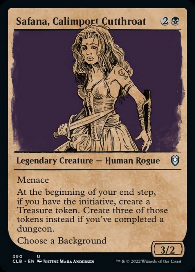 Safana, Calimport Cutthroat (Showcase) [Commander Legends: Battle for Baldur's Gate] | L.A. Mood Comics and Games