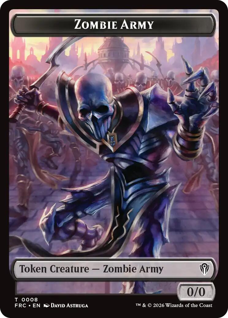 Zombie Army // Goblin Double-Sided Token [Reality Fracture Commander Tokens] | L.A. Mood Comics and Games