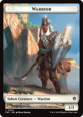 Warrior // Shark Double-Sided Token [Reality Fracture Commander Tokens] | L.A. Mood Comics and Games
