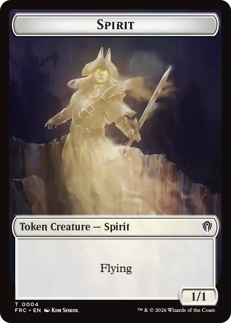 Spirit // Jace Double-Sided Token [Reality Fracture Commander Tokens] | L.A. Mood Comics and Games