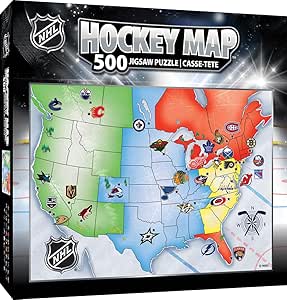 Puzzle: 500pc Hockey Map | L.A. Mood Comics and Games