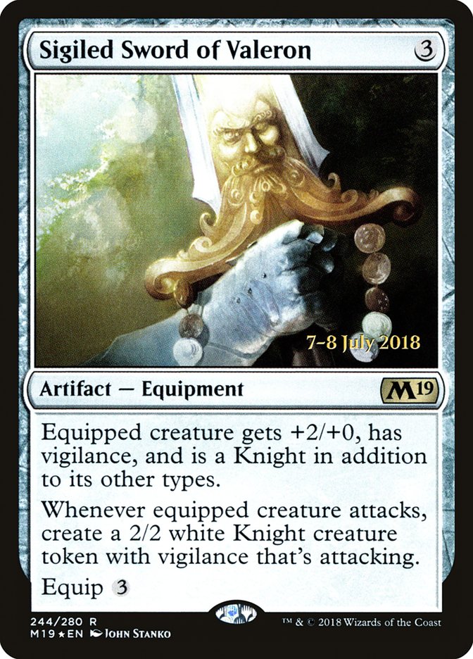 Sigiled Sword of Valeron [Core Set 2019 Prerelease Promos] | L.A. Mood Comics and Games