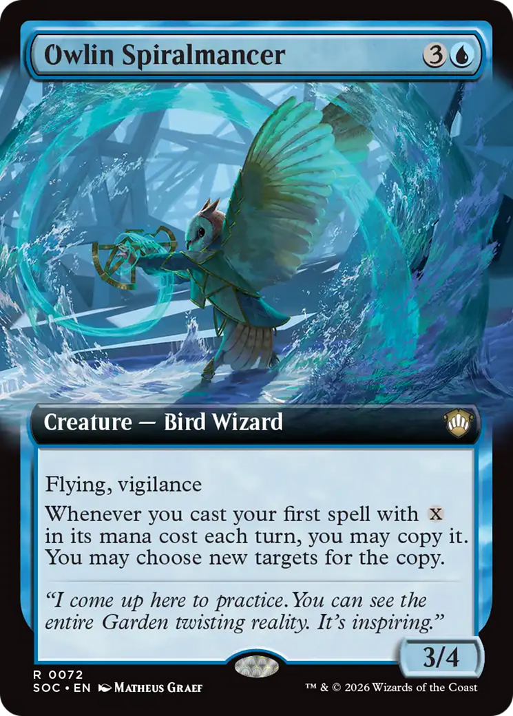 Owlin Spiralmancer (Extended Art) [Secrets of Strixhaven Commander] | L.A. Mood Comics and Games
