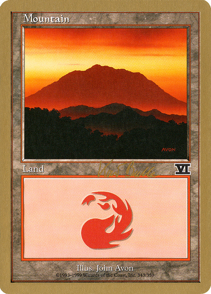 Mountain (kb343) (Kai Budde) [World Championship Decks 1999] | L.A. Mood Comics and Games