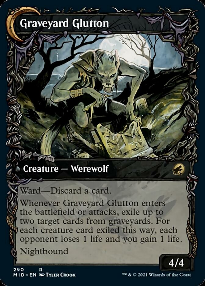 Graveyard Trespasser // Graveyard Glutton (Showcase Equinox) [Innistrad: Midnight Hunt] | L.A. Mood Comics and Games