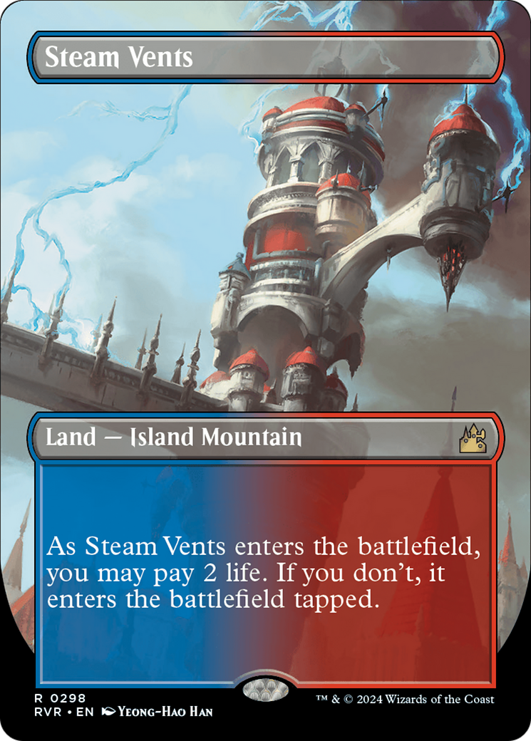 Steam Vents (Borderless) [Ravnica Remastered] | L.A. Mood Comics and Games