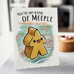 "My Kind of Meeple" Funny Boardgame Nerd Hobby Friend Card | L.A. Mood Comics and Games