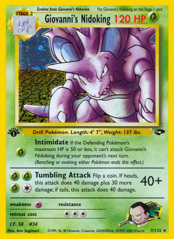 Giovanni's Nidoking (7/132) [Gym Challenge 1st Edition] | L.A. Mood Comics and Games