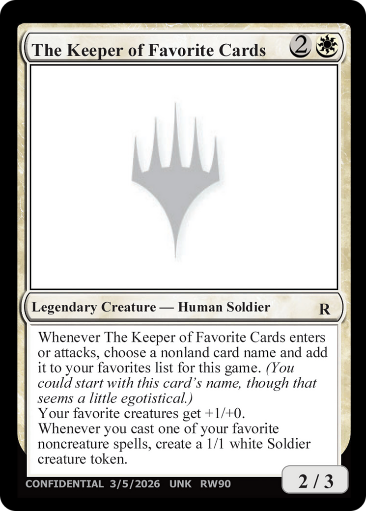 The Keeper of Favorite Cards (3/5/2026) [Unknown Event] | L.A. Mood Comics and Games