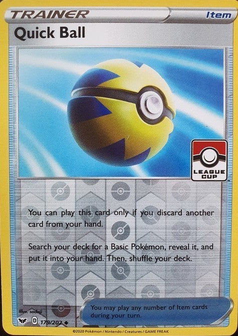 Quick Ball (179/202) (League Promo Staff) [Sword & Shield: Base Set] | L.A. Mood Comics and Games