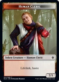 Human Cleric // Food (15) Double-Sided Token [Throne of Eldraine Tokens] | L.A. Mood Comics and Games