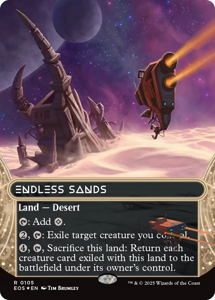 Endless Sands (0105) (Borderless) (Galaxy Foil) [Edge of Eternities: Stellar Sights] | L.A. Mood Comics and Games