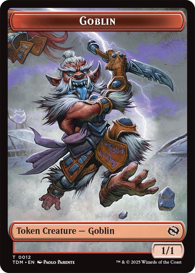 Dog // Goblin Double-Sided Token [Tarkir: Dragonstorm Commander Tokens] | L.A. Mood Comics and Games
