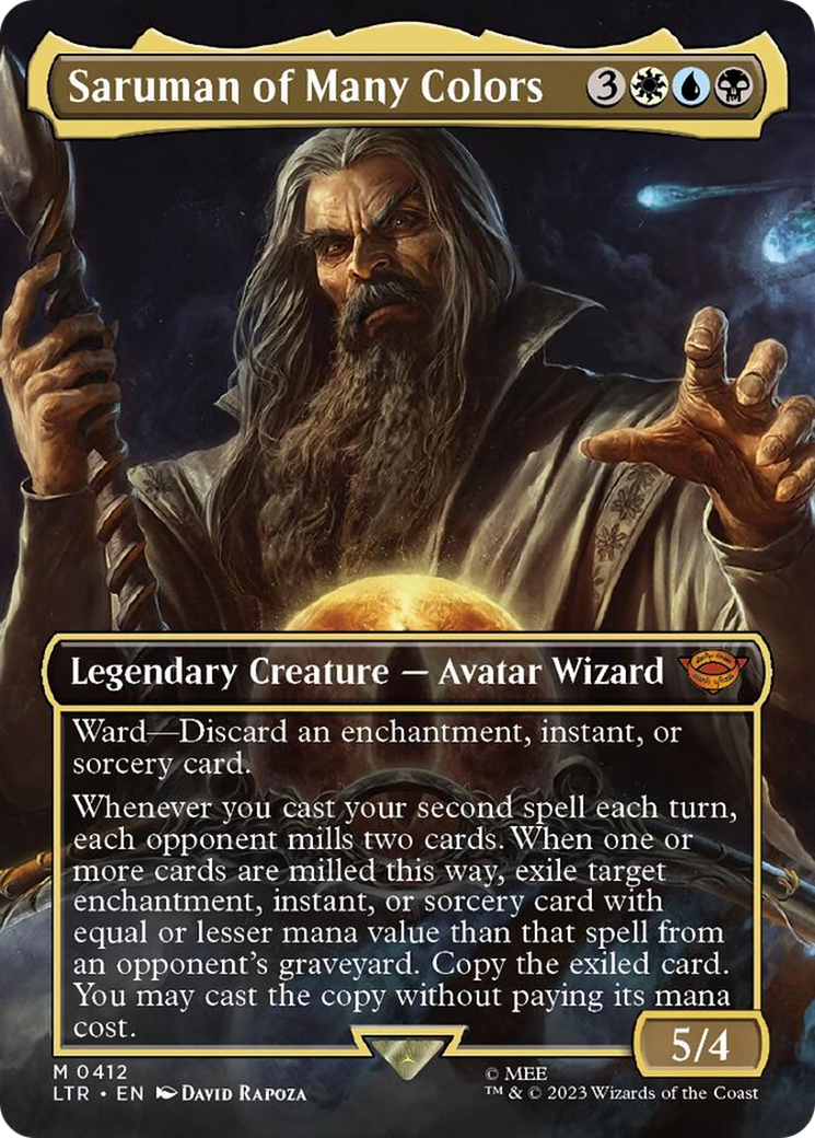 Saruman of Many Colors (Borderless Alternate Art) [The Lord of the Rings: Tales of Middle-Earth] | L.A. Mood Comics and Games