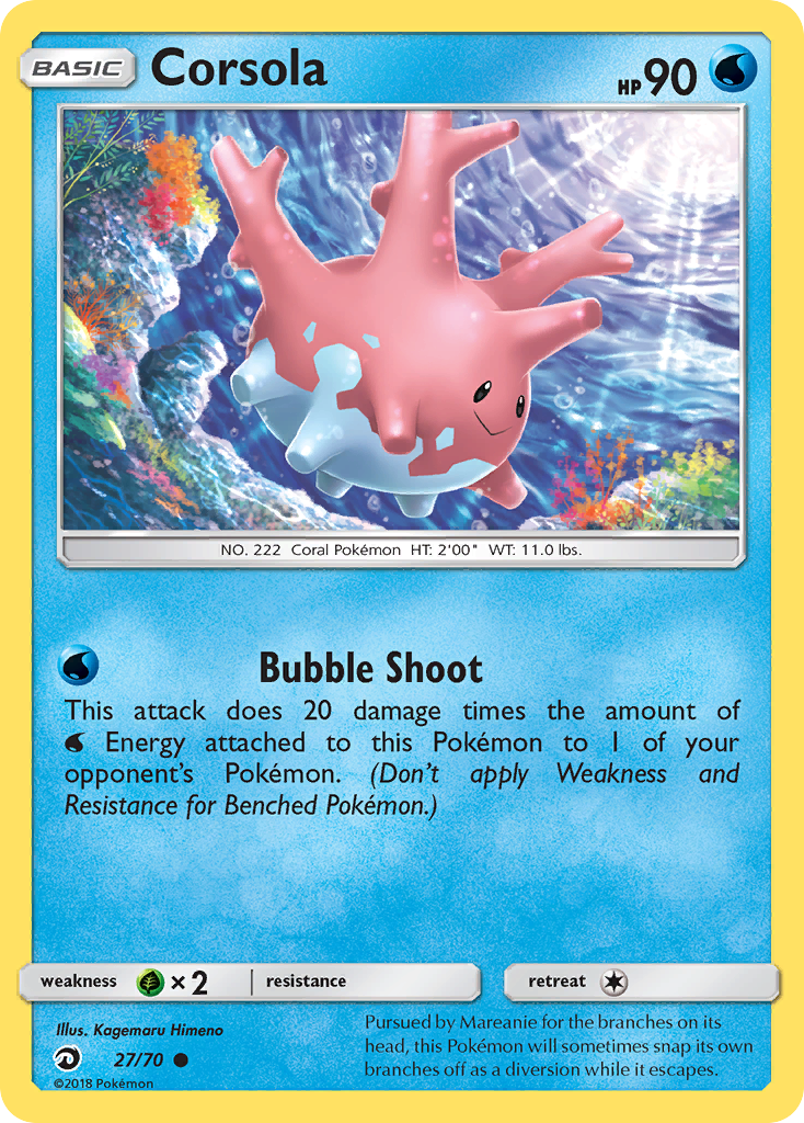 Corsola (27/70) [Sun & Moon: Dragon Majesty] | L.A. Mood Comics and Games