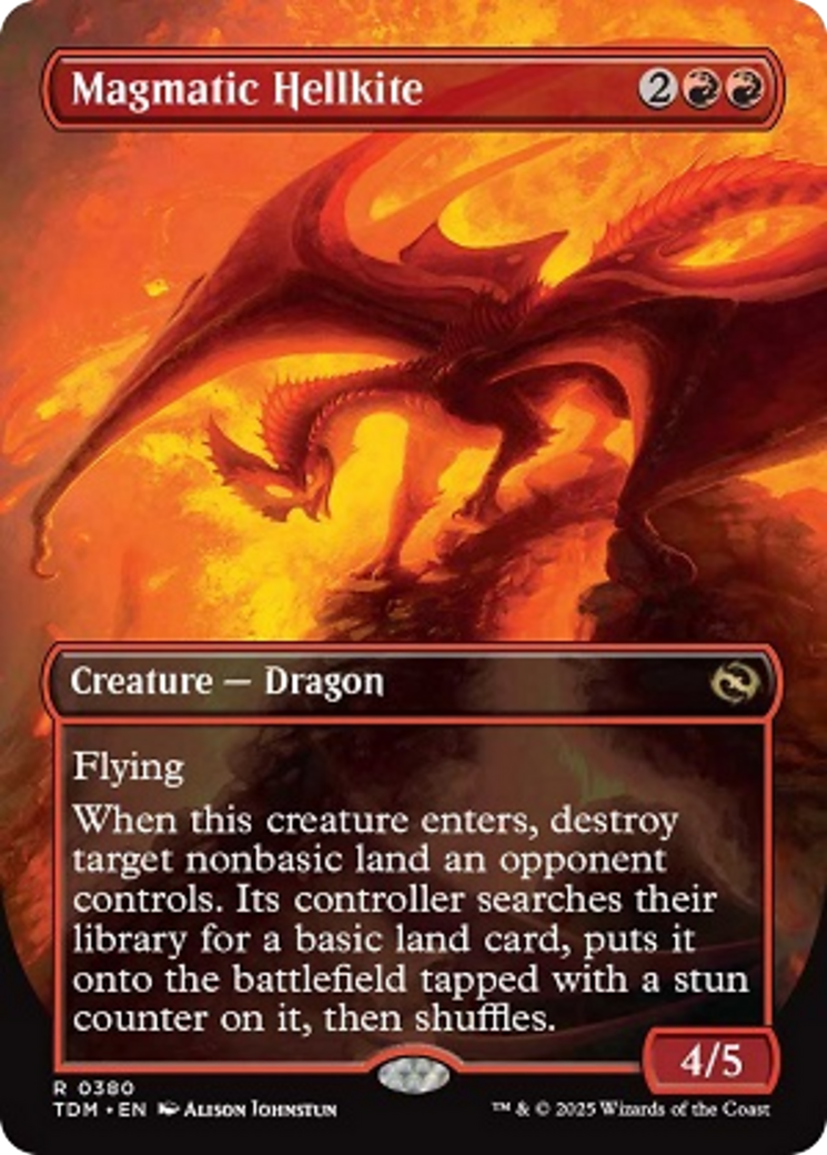 Magmatic Hellkite (Borderless) [Tarkir: Dragonstorm] | L.A. Mood Comics and Games