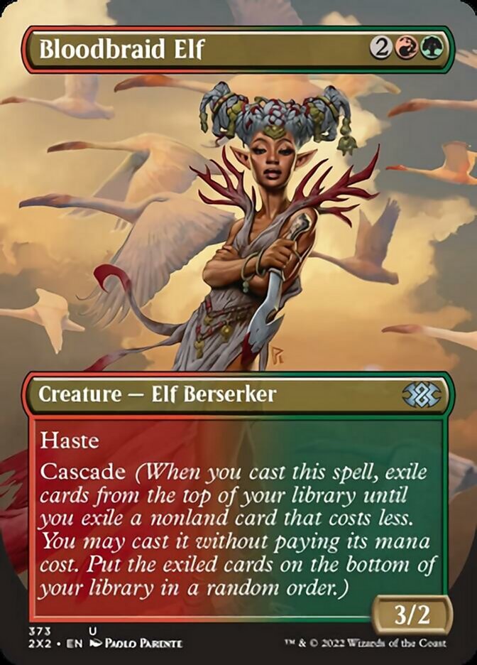 Bloodbraid Elf (Borderless Alternate Art) [Double Masters 2022] | L.A. Mood Comics and Games