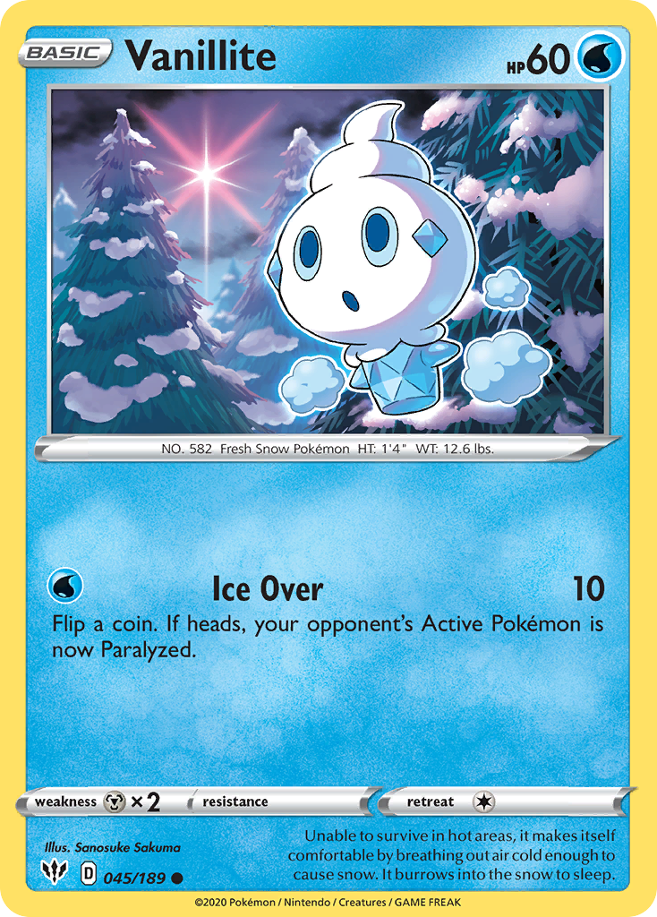 Vanillite (045/189) [Sword & Shield: Darkness Ablaze] | L.A. Mood Comics and Games
