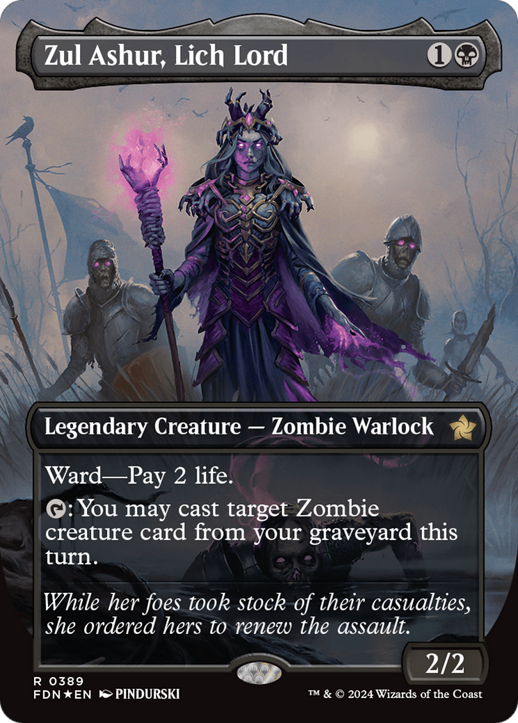 Zul Ashur, Lich Lord (Borderless) (Mana Foil) [Foundations] | L.A. Mood Comics and Games