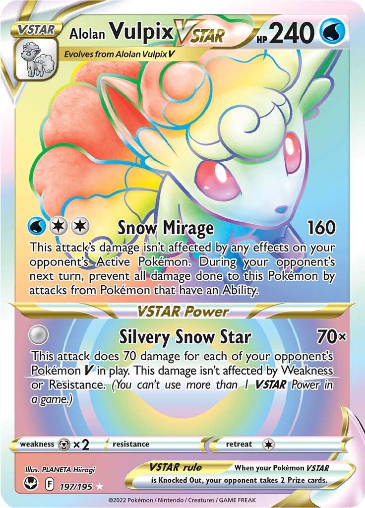 Alolan Vulpix VSTAR (197/195) [Sword & Shield: Silver Tempest] | L.A. Mood Comics and Games
