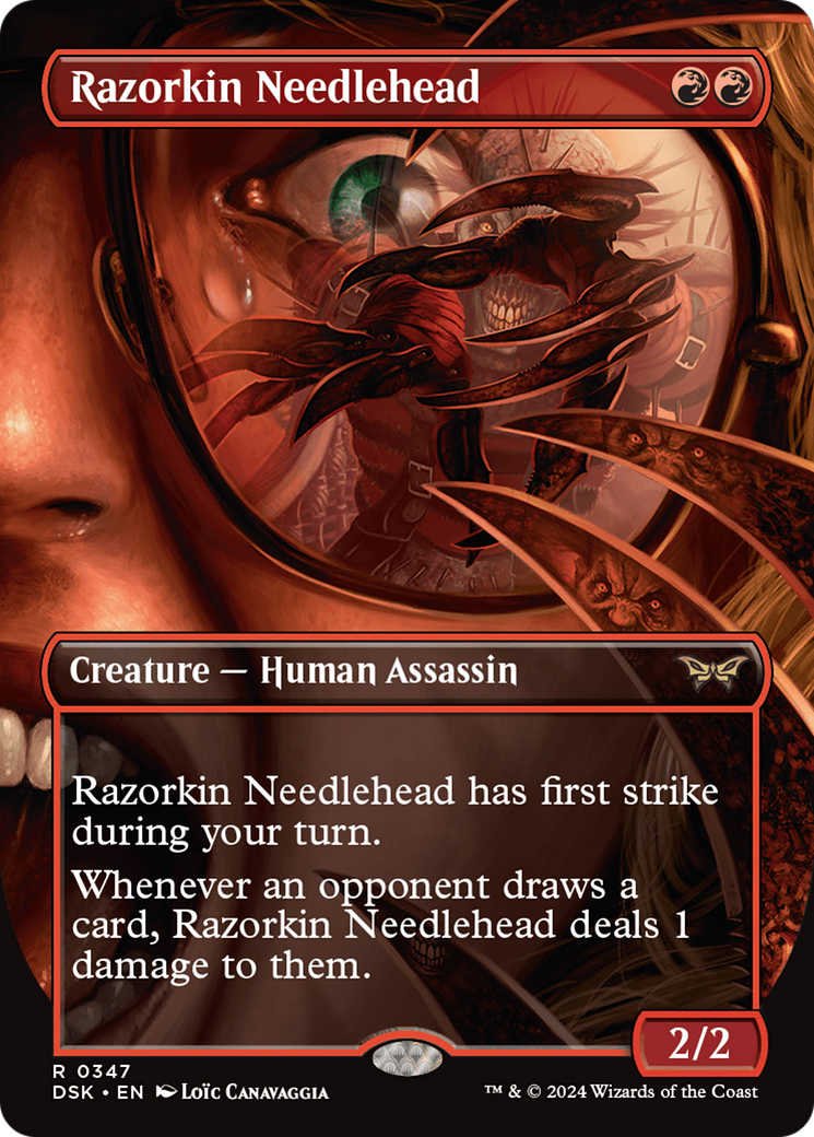 Razorkin Needlehead (Borderless) [Duskmourn: House of Horror] | L.A. Mood Comics and Games