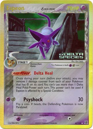 Espeon (4/113) (Delta Species) (Stamped) [EX: Delta Species] | L.A. Mood Comics and Games