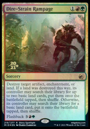 Dire-Strain Rampage [Innistrad: Midnight Hunt Prerelease Promos] | L.A. Mood Comics and Games