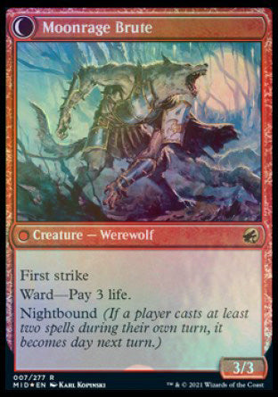 Brutal Cathar // Moonrage Brute [Innistrad: Midnight Hunt Prerelease Promos] | L.A. Mood Comics and Games
