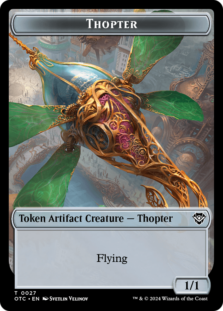 Thopter // Treasure Double-Sided Token [Outlaws of Thunder Junction Commander Tokens] | L.A. Mood Comics and Games