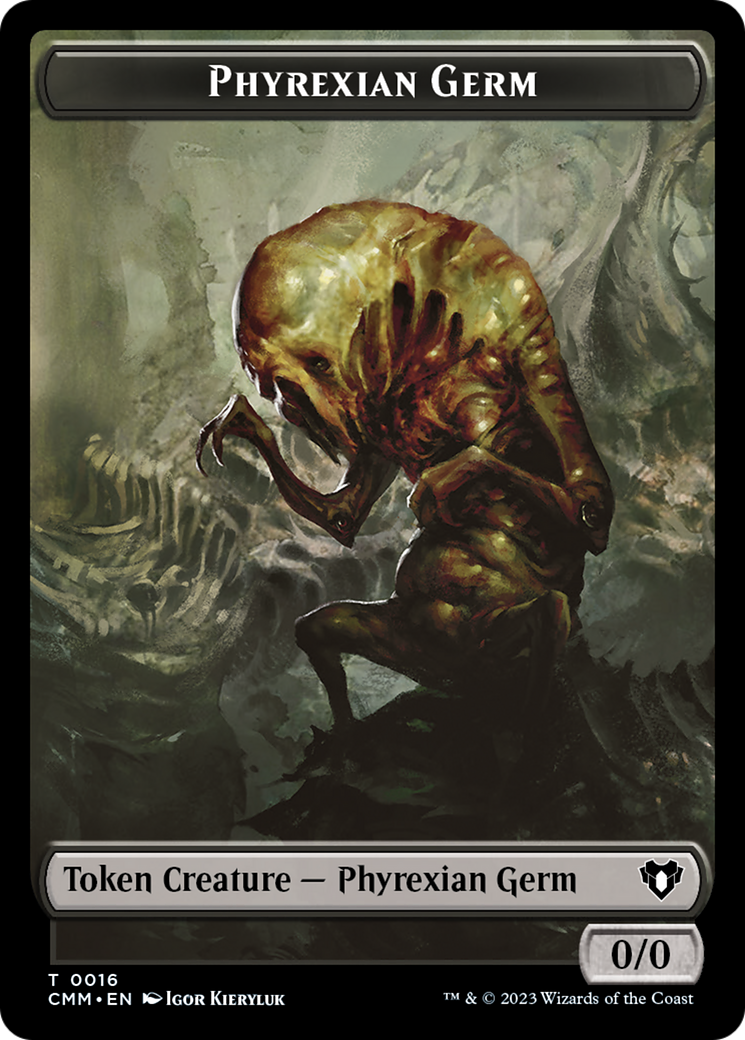 Elemental (0024) // Phyrexian Germ Double-Sided Token [Commander Masters Tokens] | L.A. Mood Comics and Games