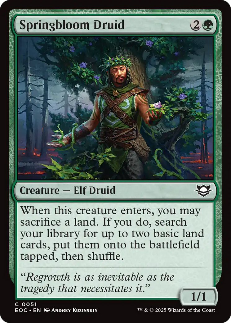 Springbloom Druid [Edge of Eternities Commander] | L.A. Mood Comics and Games
