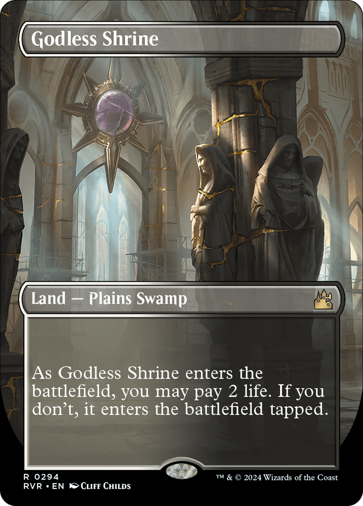 Godless Shrine (Borderless) [Ravnica Remastered] | L.A. Mood Comics and Games