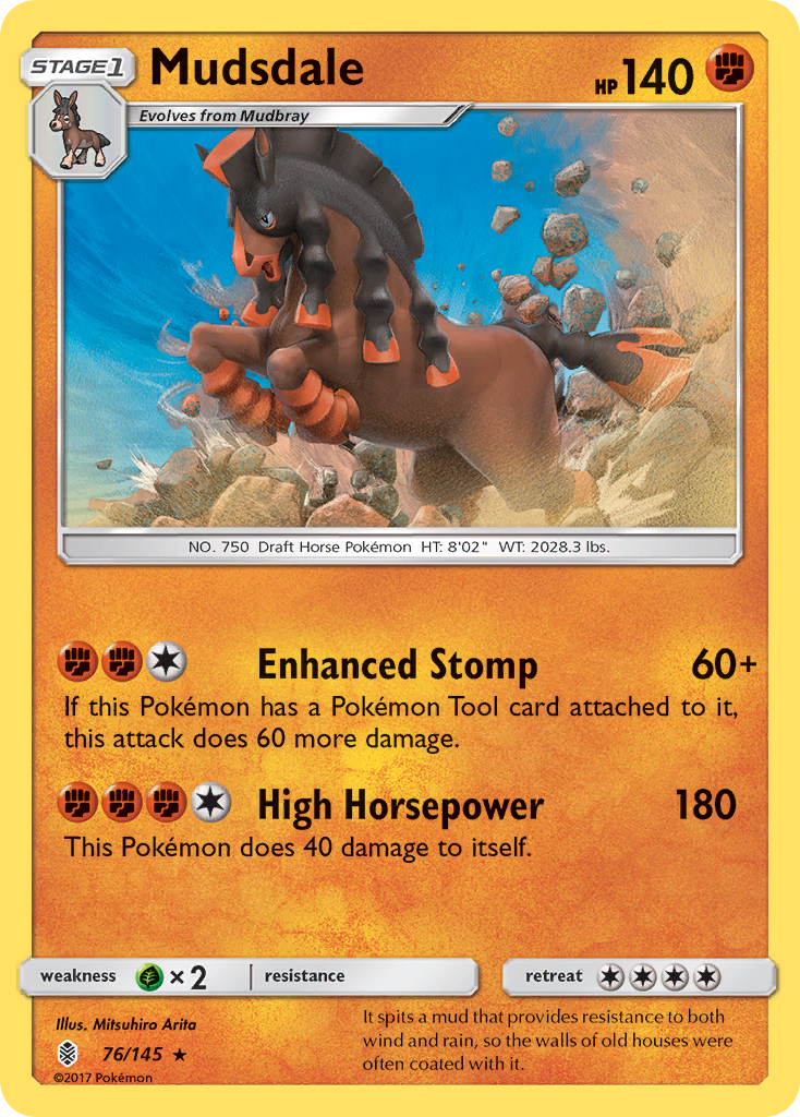 Mudsdale (76/145) [Sun & Moon: Guardians Rising] | L.A. Mood Comics and Games
