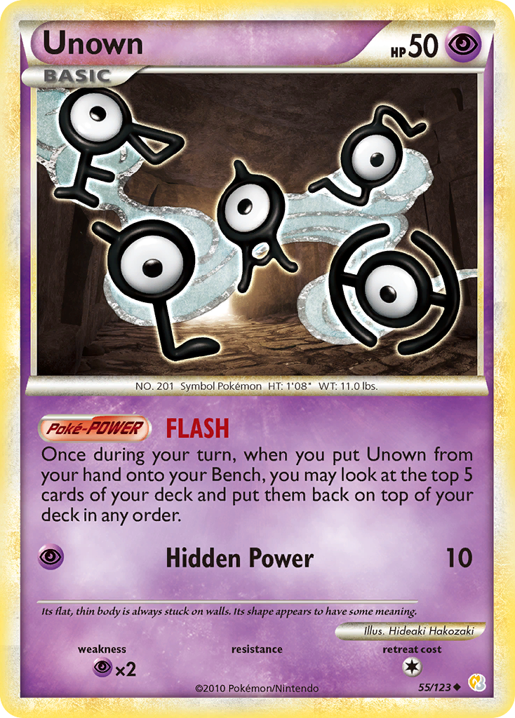 Unown (55/123) [HeartGold & SoulSilver: Base Set] | L.A. Mood Comics and Games