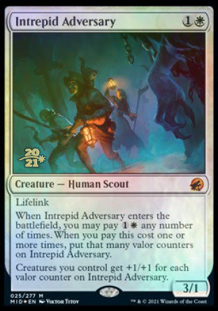 Intrepid Adversary [Innistrad: Midnight Hunt Prerelease Promos] | L.A. Mood Comics and Games