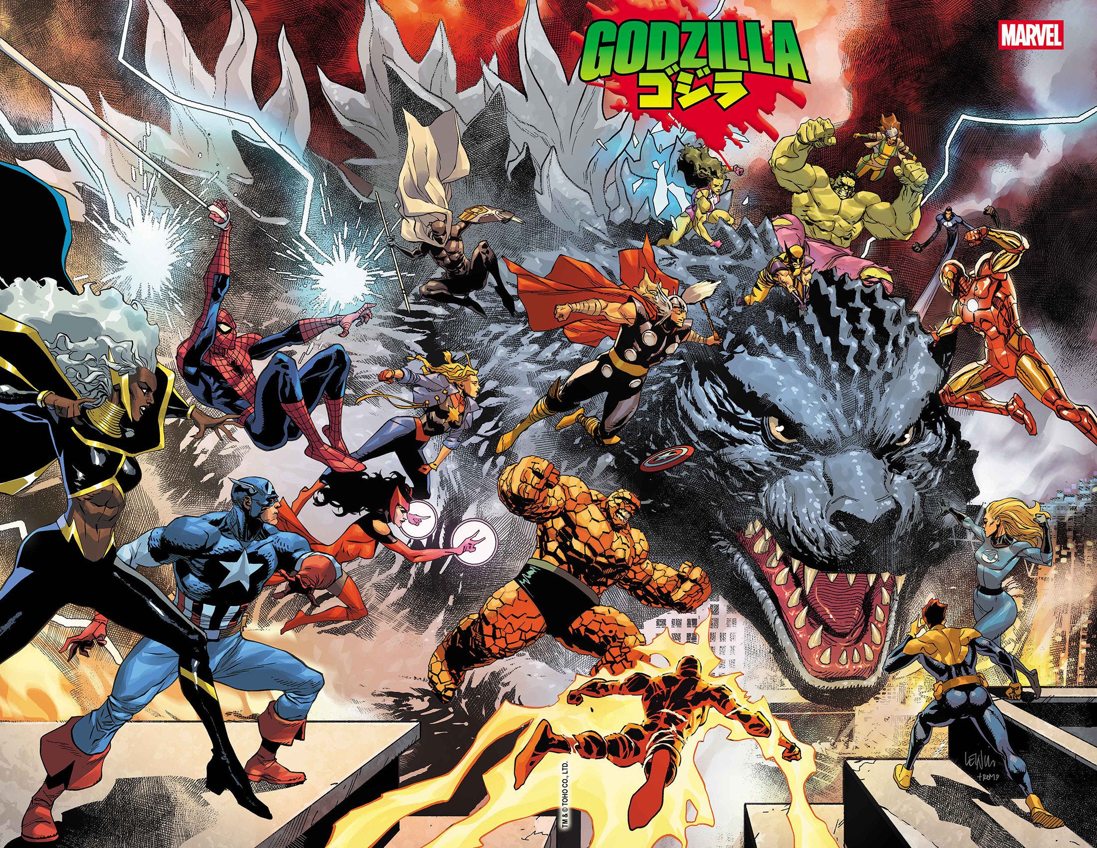 Godzilla vs. The Marvel Universe Poster | L.A. Mood Comics and Games